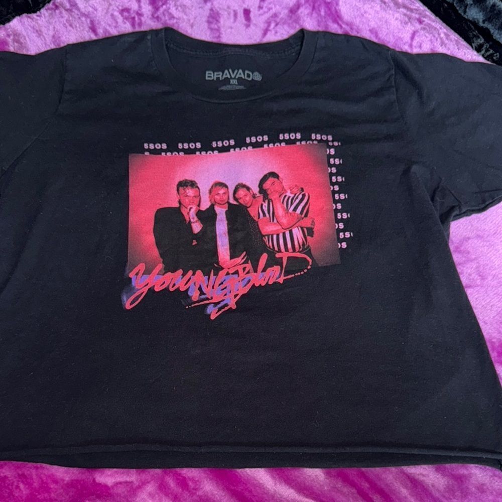 5SOS Bravado  Black Graphic T-Shirt